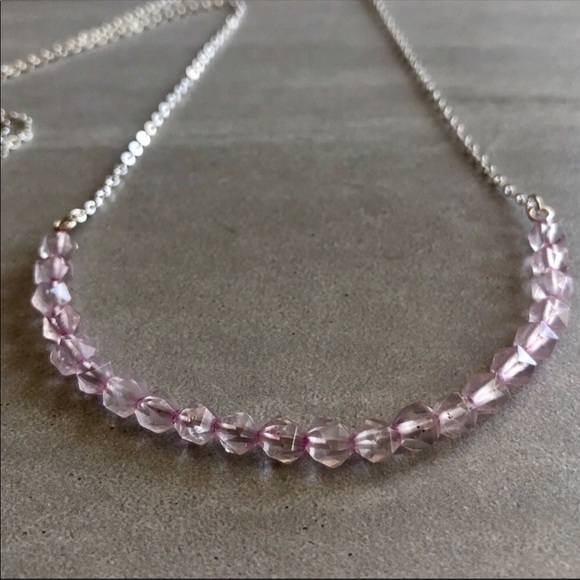 TODAY ONLY Quartz Stone Faceted bead Necklace - Picture 4 of 5